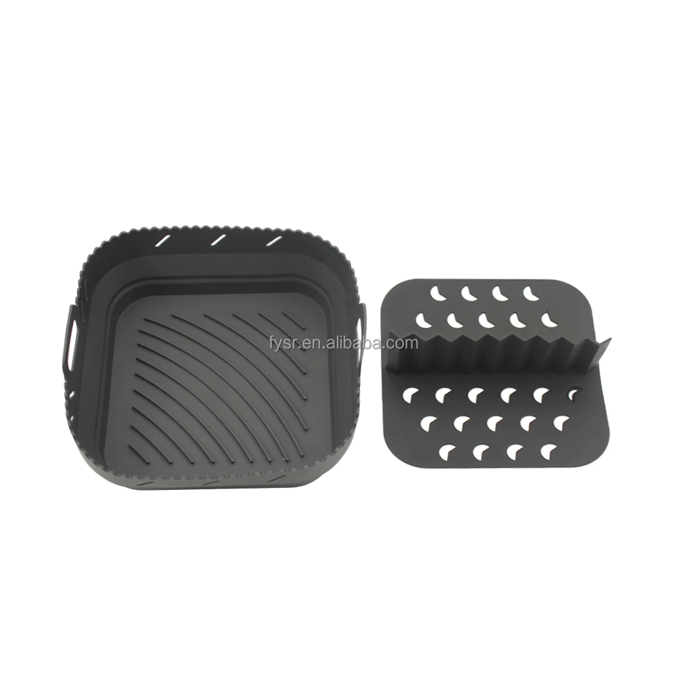 Air Fryer Silicone Pot Reusable Liners Food Safe Double Sided Round Pad