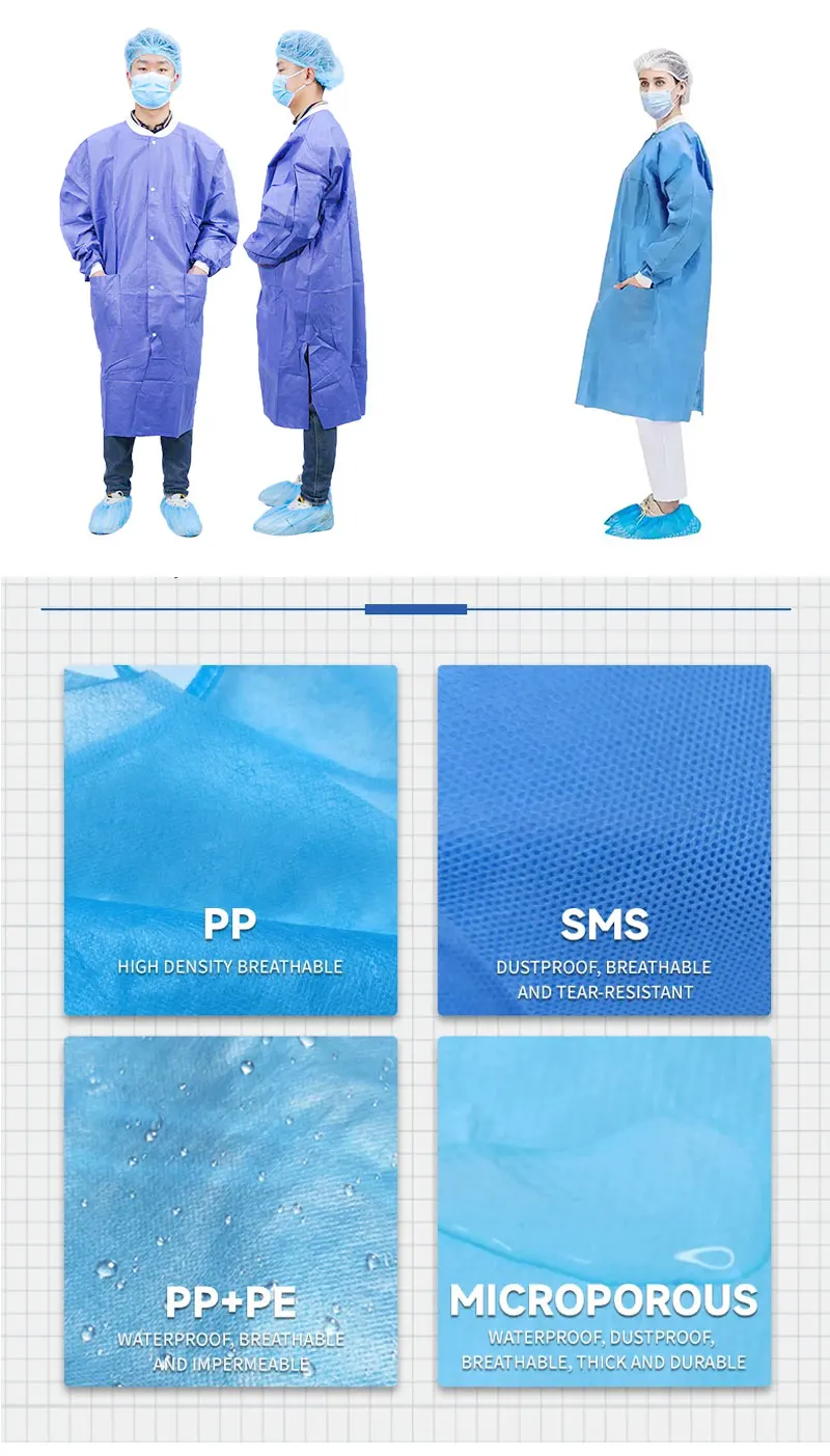 Lab Coat No Buttons Lab Coat Customize Black Disposables Laboratory