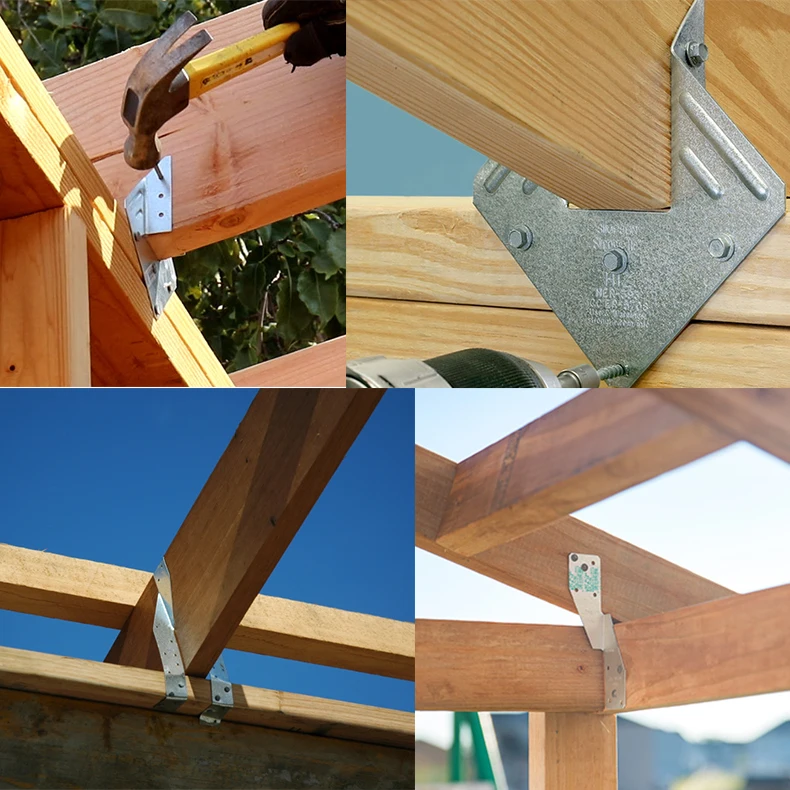Galvanized Steel Roofing Trusses Wood Rafter Connector Hurricane Ties ...