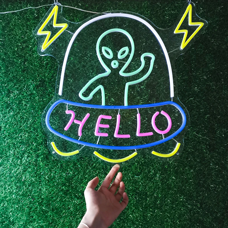 Индивидуальный цельный наружный водонепроницаемый астронавт пыленепроницаемый светодиодный неоновый знак для наружного украшения