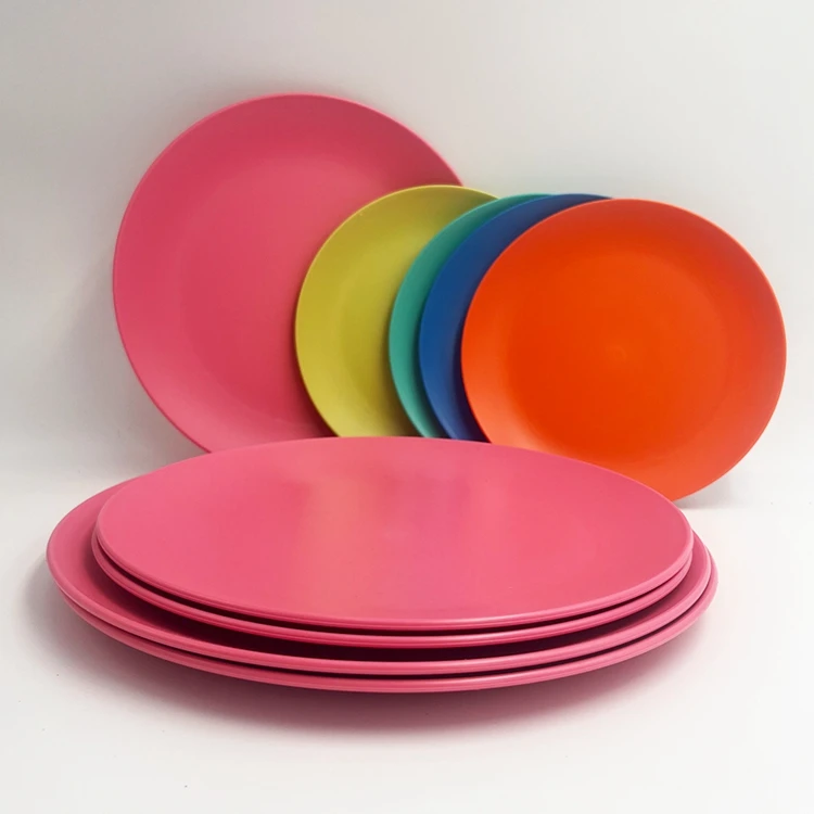 Luxury Dinner Plates Ecofriendly Recycle Plastic Dinner Snack Round