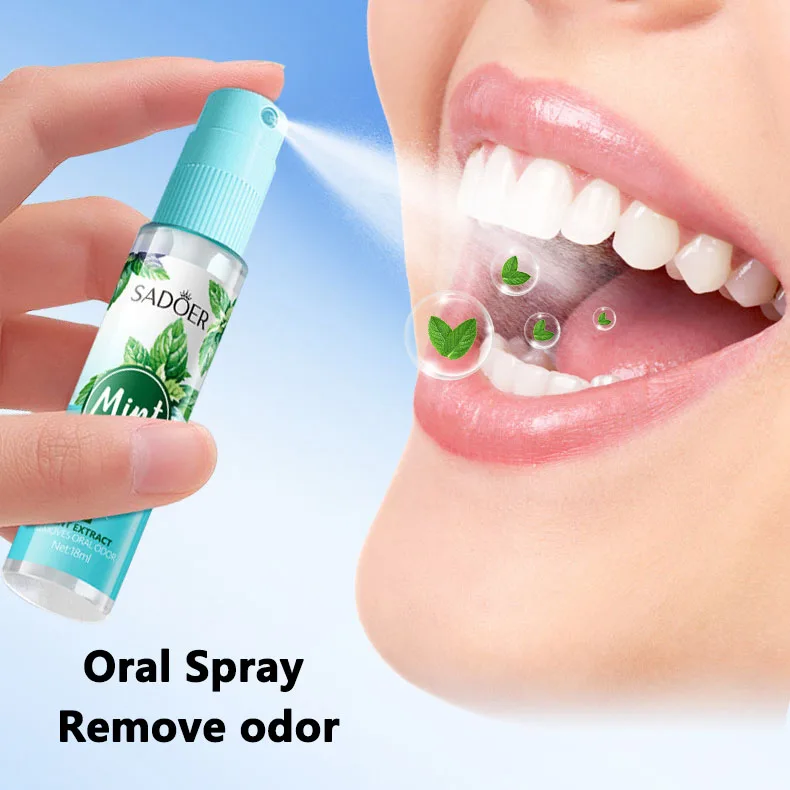Portable 18ml Oral Care Breath Spray Freshener Mint Mouth Spray for Bad