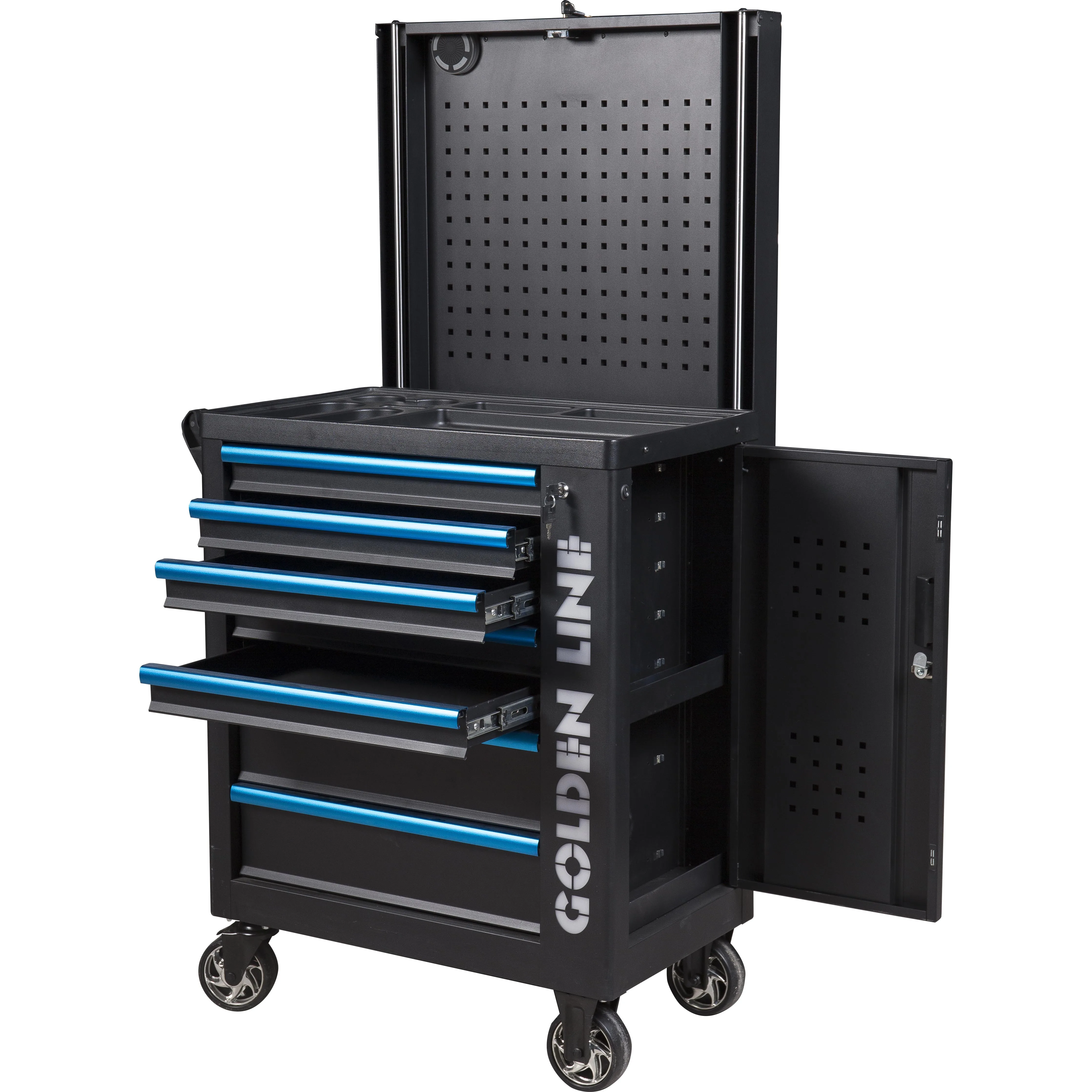 Special Designed 7-Drawer Premium Plastic Tool Box Adjustable Back Panel Garage Workshop Storage with OEM Customization Support