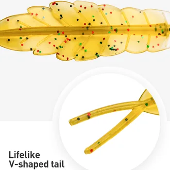 Cheery 5cm/7.5cm Different Colors Mini Plastic Soft Worm Straight Tail Lure Artificial Fishing Soft Bait – Soft Lure – view 5