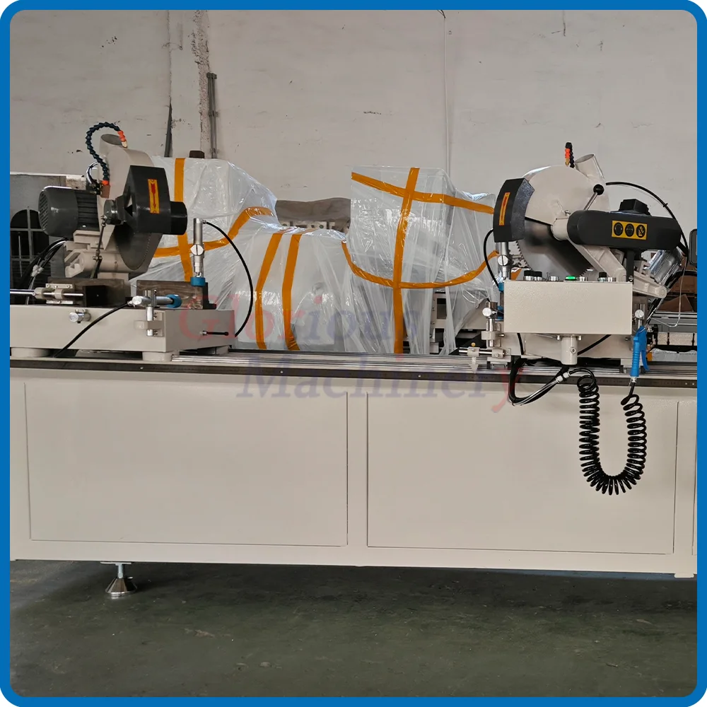 Double Head Mitre Saw Cutting Machine Aluminium PVC UPVC Construction Manufacturing Window and Door Making Machinery