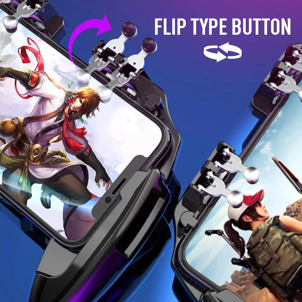 For PUBG Game Controller for Smartphone Game Controller Sharpshooter Metal Trigger Fire Button
