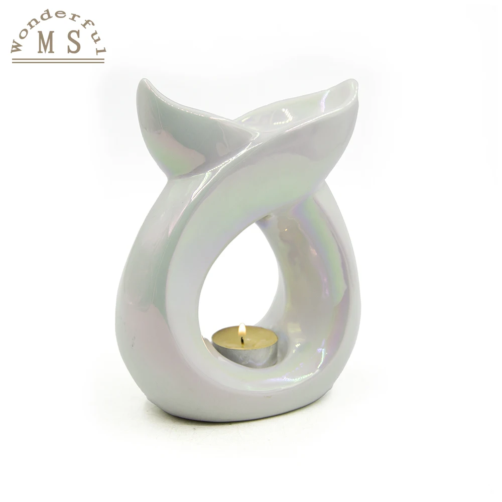 Factory Wholesale 8 Character Form Luxury Wax Burners Modern Incense Burner Holder Ceramic Candle Oil Burner Wax Warmer Holder