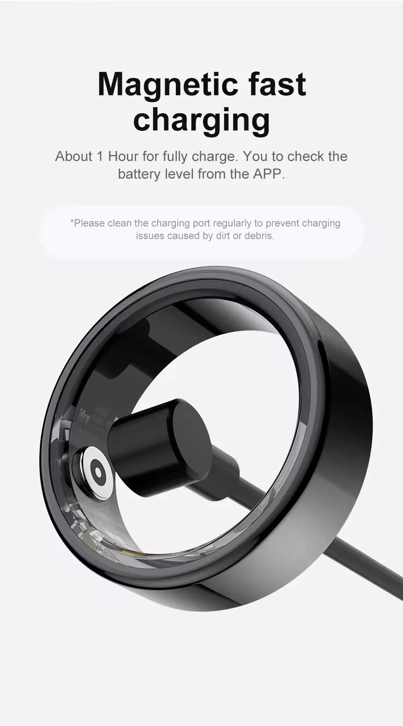 Smart Ring Health Tracker Blood Oxygen Monitor Sleep Monitor Mobile Phones APP Control Wearable Technology Intelligente Rings