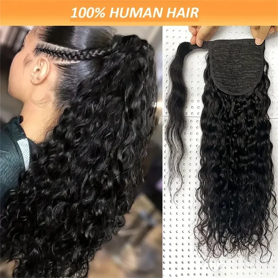 Natural Color Brazilian Human Hair Ponytail for Women_voghion.com