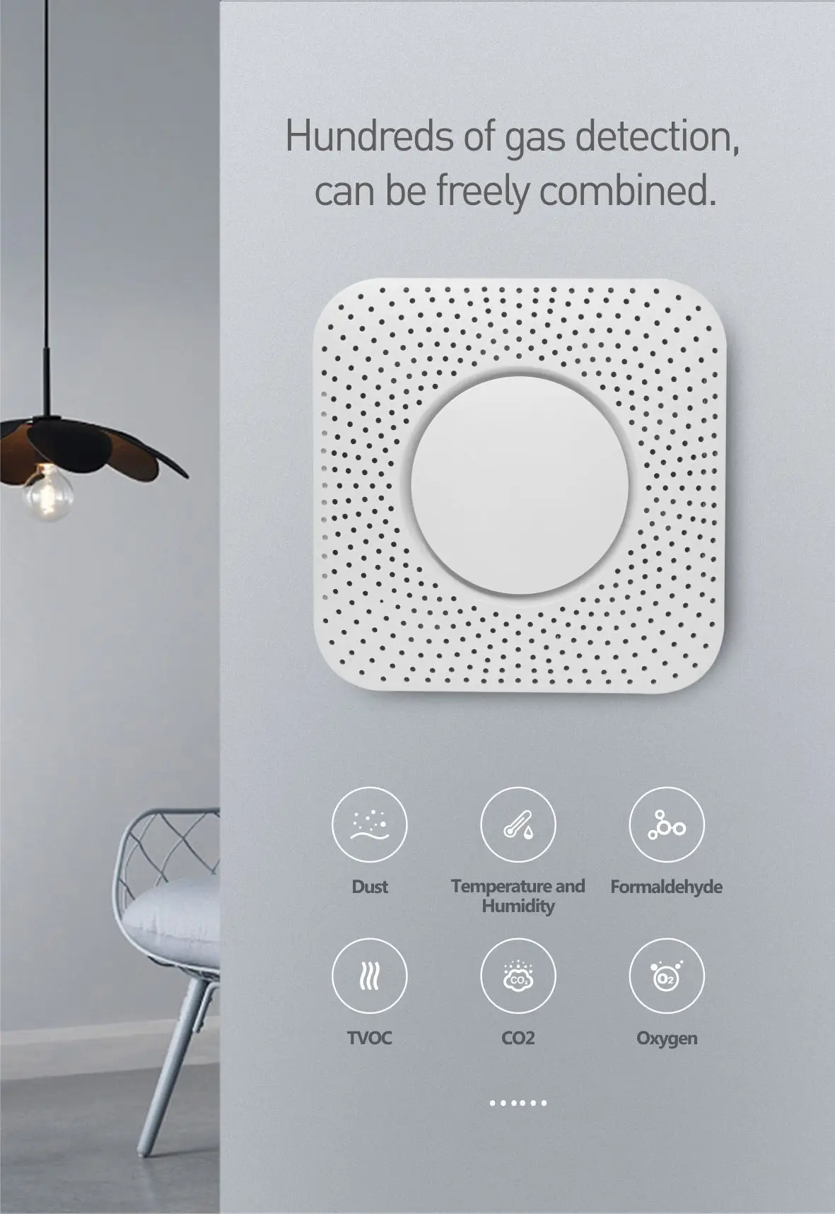 Image showcasing Multifunctional Air Detector - All in One Air Quality Monitor
