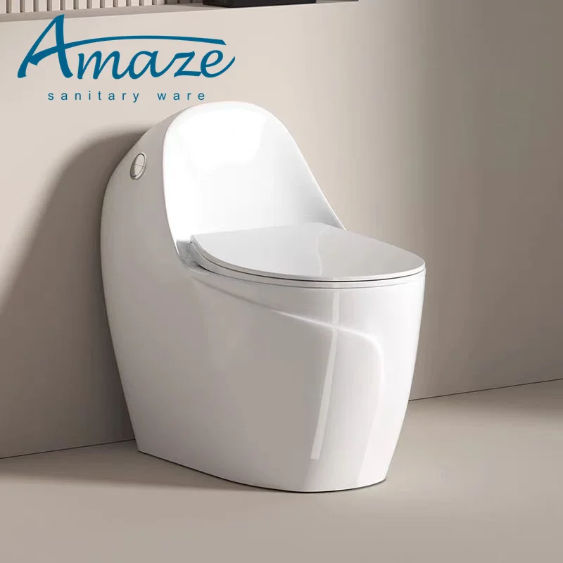 New design black gold line colored  bathroom water closet one piece toilet porcelain  Sanitary Ware