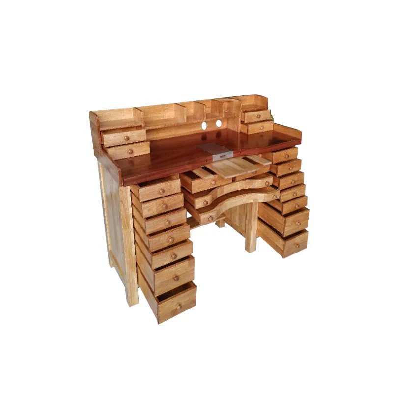 彫金 DIY ツール テーブル ジュエリー製作作業台 無垢材 宝石商ワーク