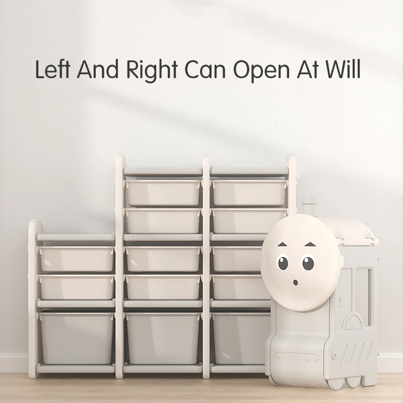 Large Capacity Bus Car Shape Book Shelf Storage and Rack for Baby Organizer Kids Plastic Children Room Furniture Toys Cabinets