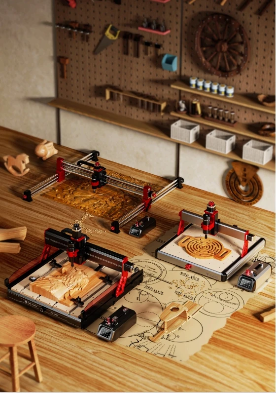 TTC450 Pro 4-Axis Aluminum CNC Router Machine - 2 in 1 Wood