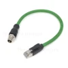 Cable M12 X Code a RJ45| Verde