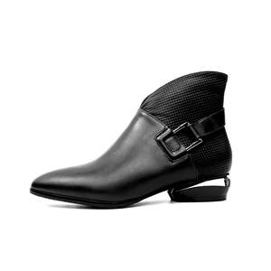 Custom Women Shoelaces Pointed Head Designer Shoes High Heels  Leather Boots  Women Genuine Leather Leathers Luxury  Zipper