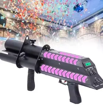 Handheld Confetti  Machine  3 Head Confetti Gun Rechargeable Handheld Gun for Stage Wedding Party Confetti Launcher Cannon Gun