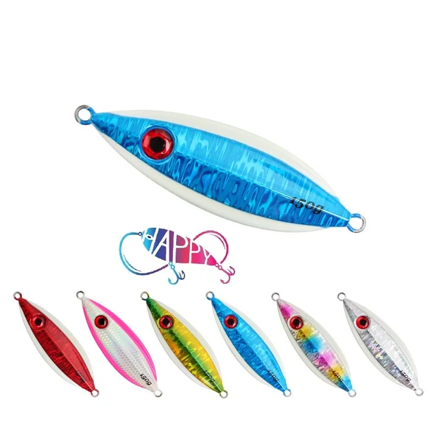 Luminous 20g 40g 60g 80g 100g 120g 150g 200g fishing metal lead jig slow pitch jigging lure sea boat fishing tuna lure jig bait