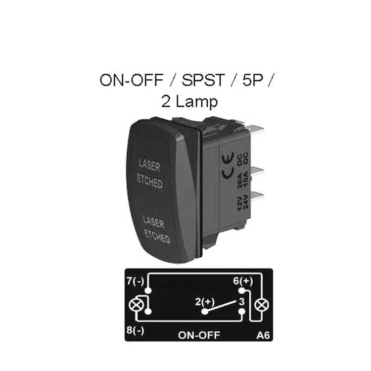 Toggle Switches 12 V Blue Light Off Road LED Rocker Switch - 12V