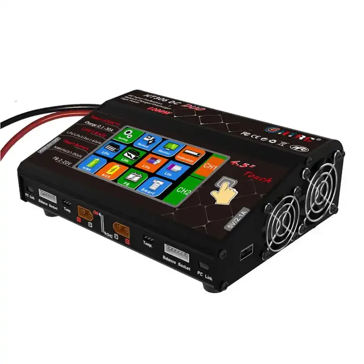 HTRC RC Balance Charger HT306 DC DUO 600W*2 30A*2 Dual Port 4.3