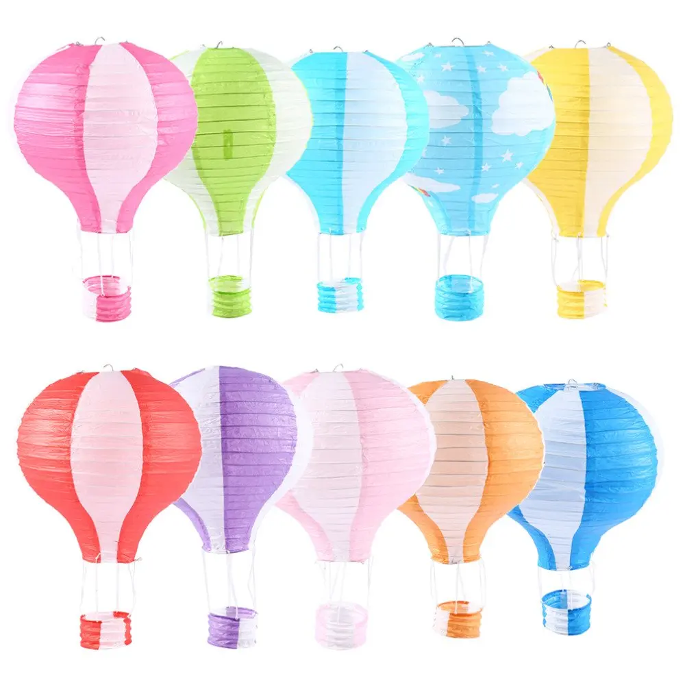 Hot Air Balloon Hanging Paper Lantern Reusable Chinese Japanese Party Ball Lamps 