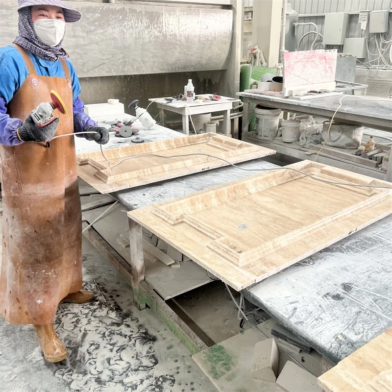 product wholesale china ivory white travertine marble tiles modern outdoor paver with polished finish waterproof big slab stone-6