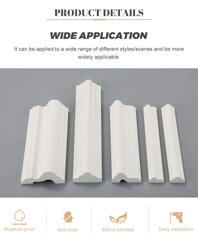 Plastic PS Polystyrene Skirting Molding Baseboard Cornice for Home ...