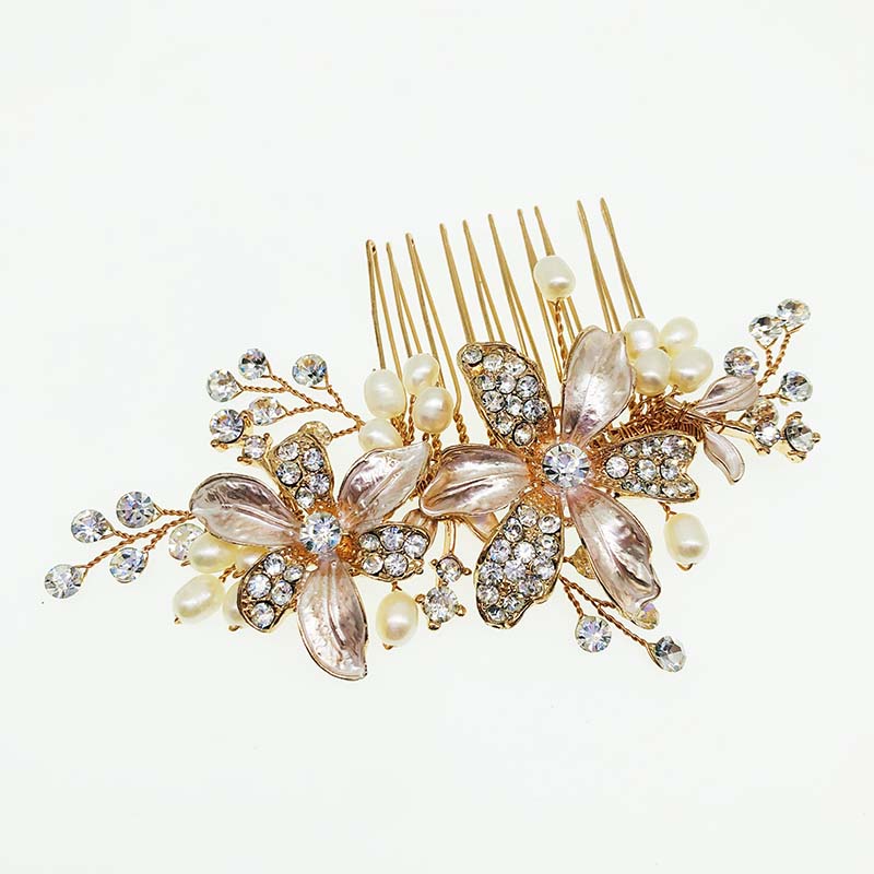 SHSS2087 гребень для волос с глиняными цветами для невесты ручной работы Свадебный головной убор модные заколки для волос женские аксессуары для волос 2019