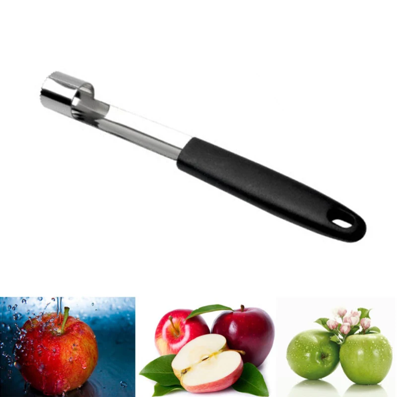 Flexzion Fruit Corer Vegetables Pears Bell Peppers Potato Stainless Steel Core Seed Extractor Remover Kitchen Gadget with Serrated Blade for Apples Zucchini 