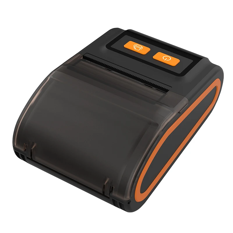 2 in 1 Small Portable BT 58mm Receipt Thermal Label Sticker Printer with Leather Bag