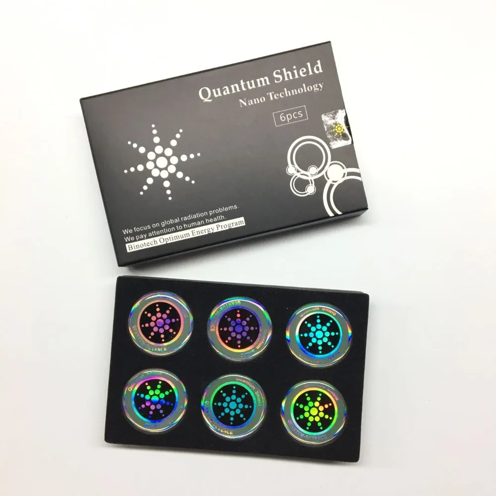 Manufacturer electromagnetic radiation shield anti radiation mobile shield with OEM, 6pcs/box  gold and silver color