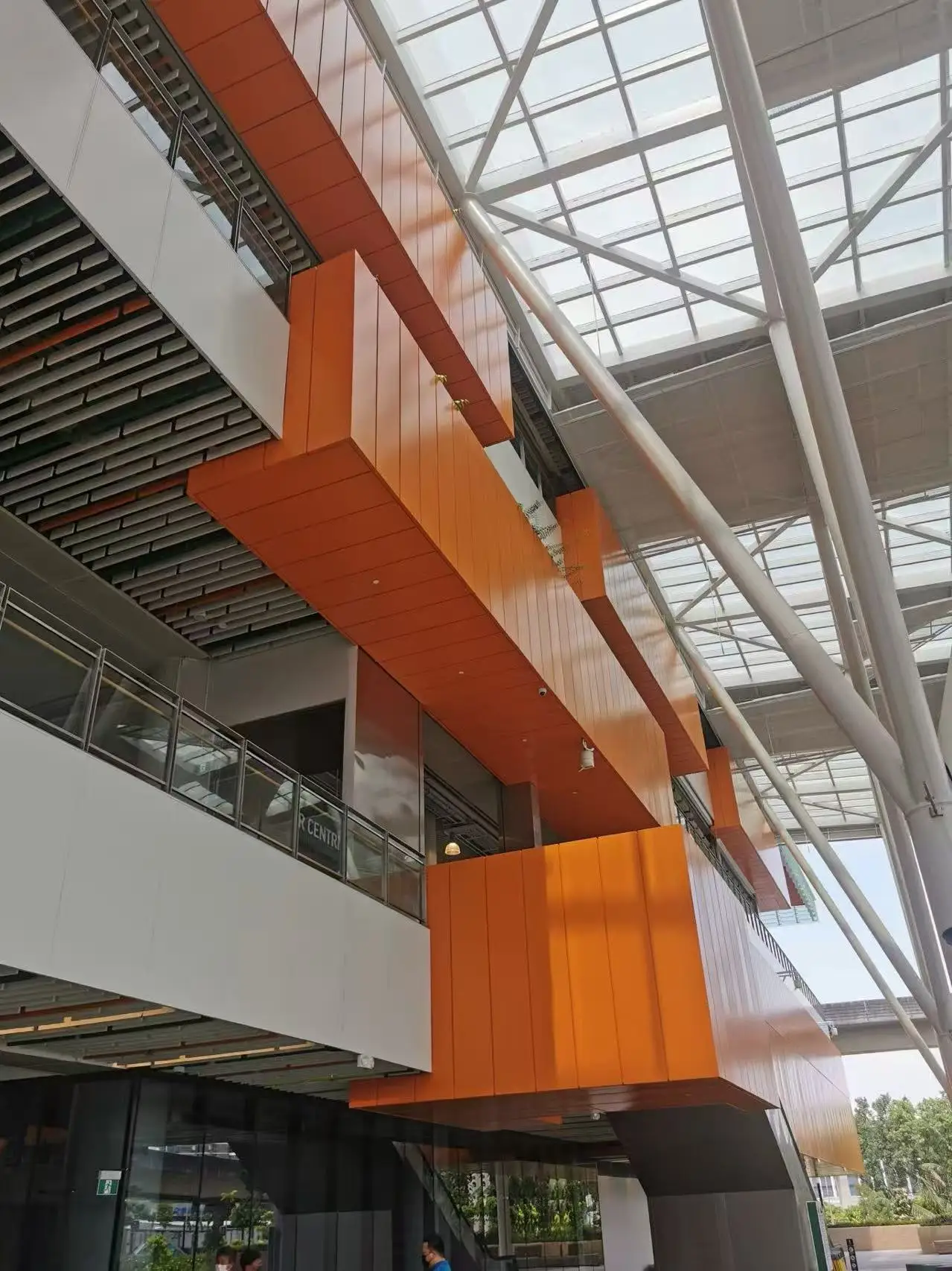 Aluminum Design Metal Cladding Panel and Ceiling with the Orange Color ...