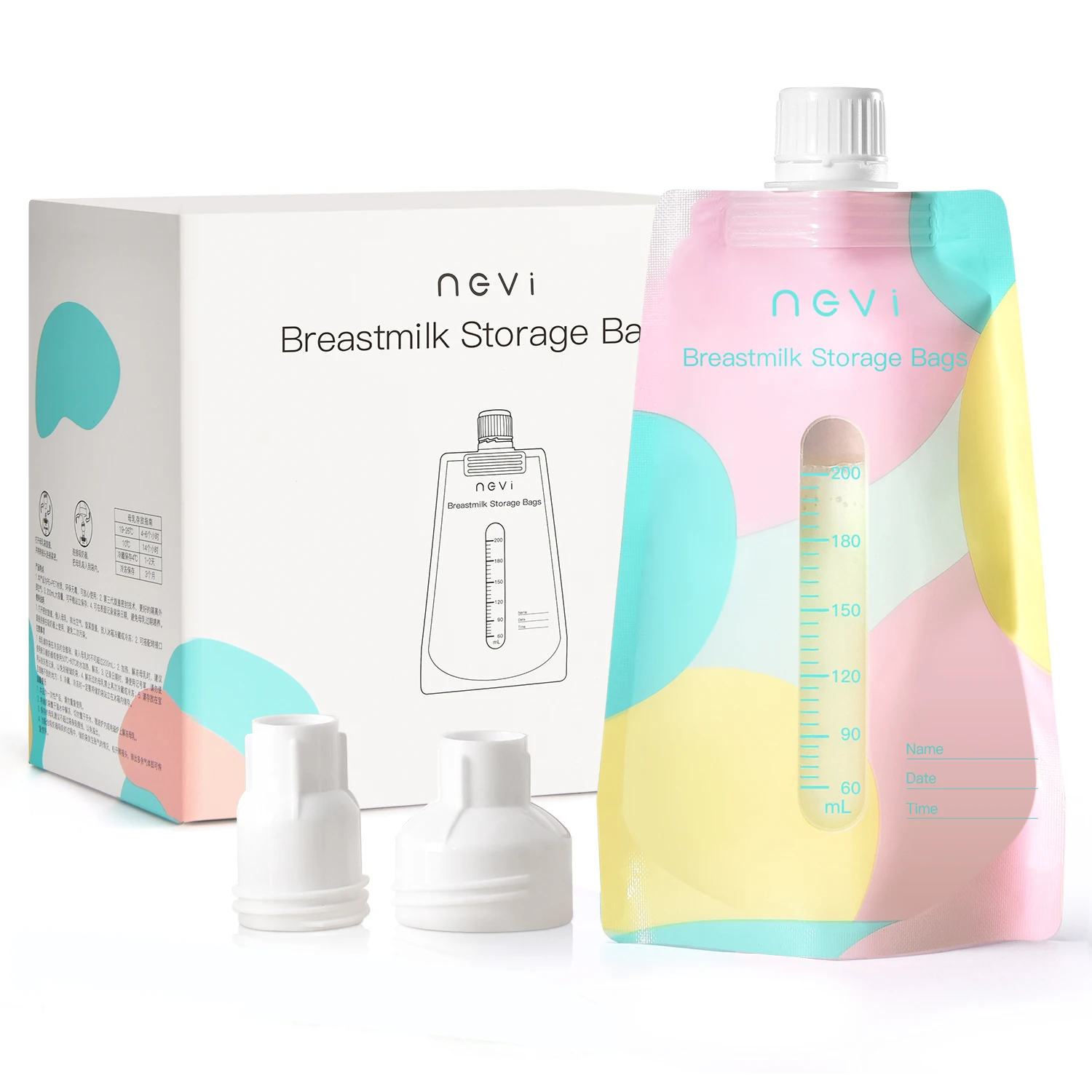 NCVI Breastmilk Storage Bags, 90 Count Milk Storage Bags for