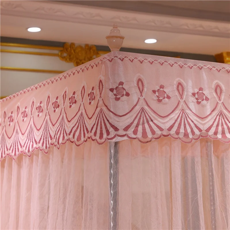 Rectangular Palace Romantic Bed Canopy  Home Decoration Elegant  Mosquito Net