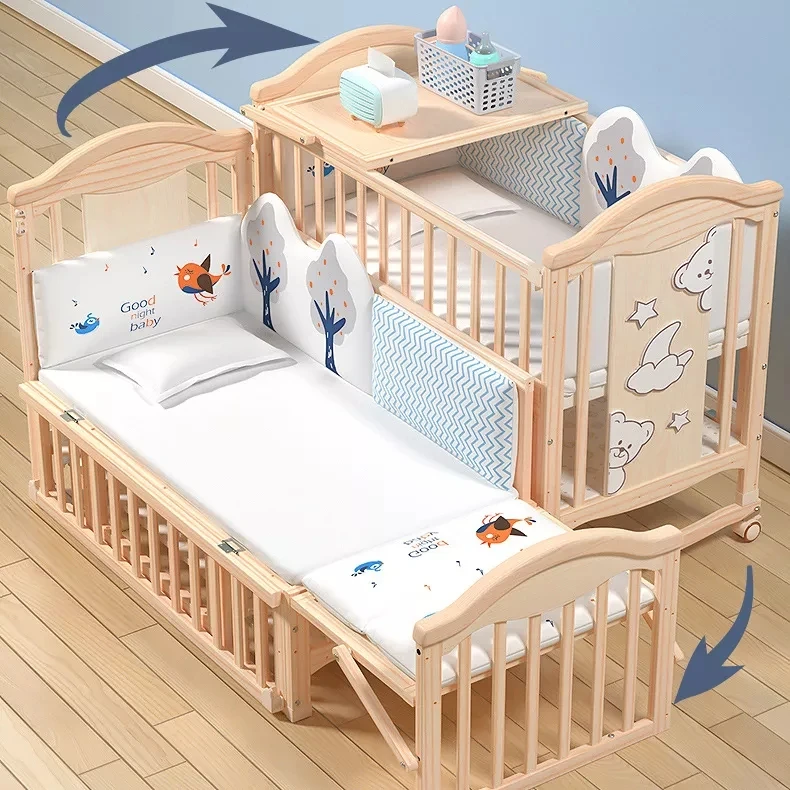 Connectable Bebe Berceau Bebe Literie Crib Set Enfants En Bois Massif Lits Bebes En Bois De Lit Lit Bebe Lit Avec Moustiquaire Buy Lit Bebe En Bois Massif Bebe Literie Creche Ensemble Lit