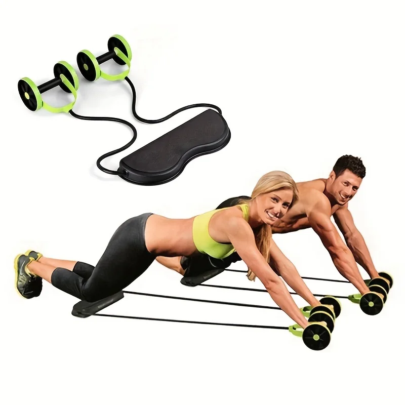 Ab Muscle Home Gym Exercise Training Roller Equipment Abdominal Double Rolling Wheel