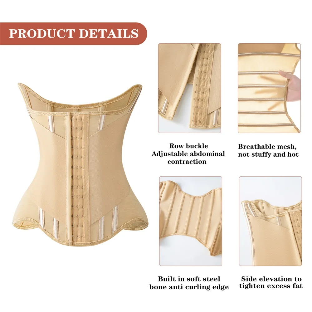 Women Shaping Corset Tummy Control Shaper Bilayer High Compression Female Trendy Fajas Shaping Waist Trainer Corset Shapewearr