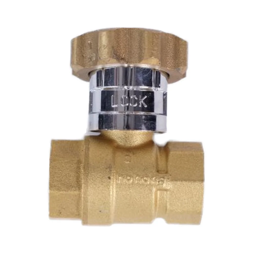 1/2 Inch Brass Manual Lockable Ball Valve with Key Hydraulic for Water OEM Supported for General Applications supplier