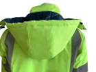 Custom Yellow Jacket High Density Twill Oxford Fabric Custom Waterproof Yellow Reflective Safety Winter Jacket