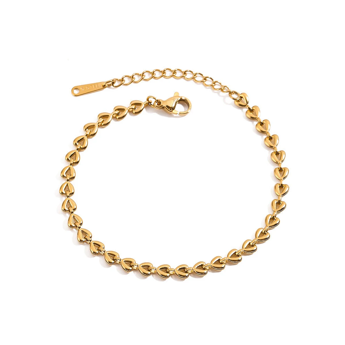 Bracelet Chaîne 18K Or Plaqué Pour Femme - 20 Cm, Largeur 5 Mm - Minimaliste, Fermoir à Bascule - Cadeau Élégant