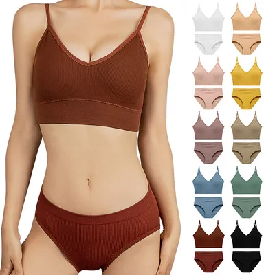 Wholesale Sports Bra Set Seamless Bra Briefs Fitness Crop Top Underwear  Intimates Women Bra And Panties Set As Picture Wire Free - Buy Panty And Bra  Sets For Girls,Womens Panties And Bra