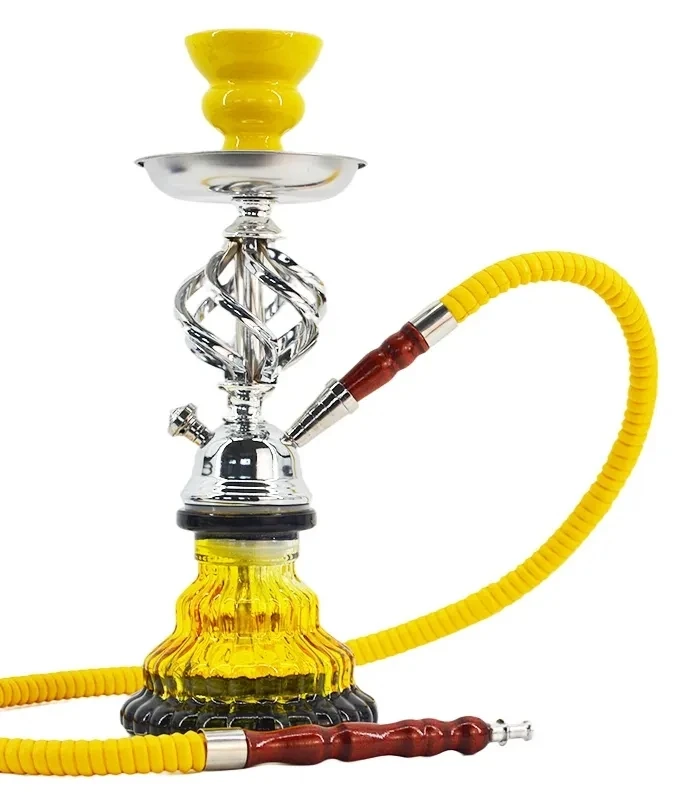 New High Quality Premium Aluminum Alloy Hookah Luxury Premium Glass Shisha Stainless Steel