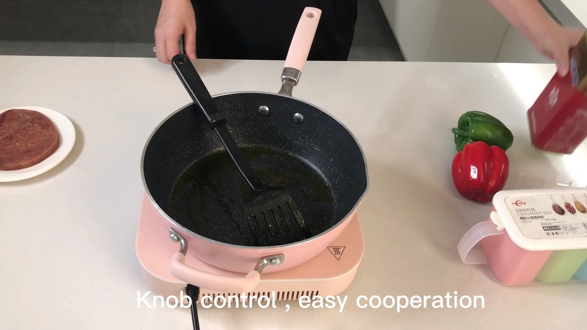 New Korea Induction Stove 2100w /220v Cooktop With Knob Pink Electric