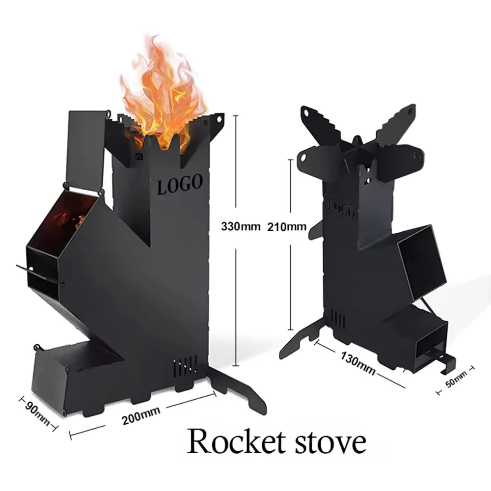 すとーぶ ロケットストーブ 木製キャンプ用ストーブ 高効率ポータブルアウトドア用