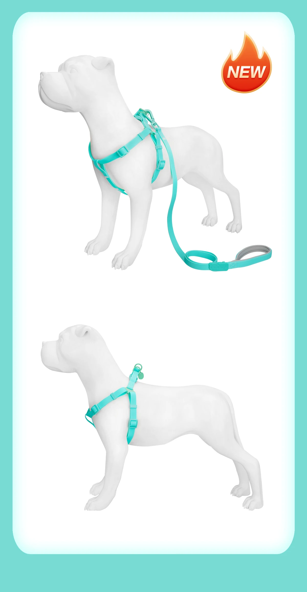 Wholesale No Pull Dog Harness Set Pet Collar Leash Set Adjustable
