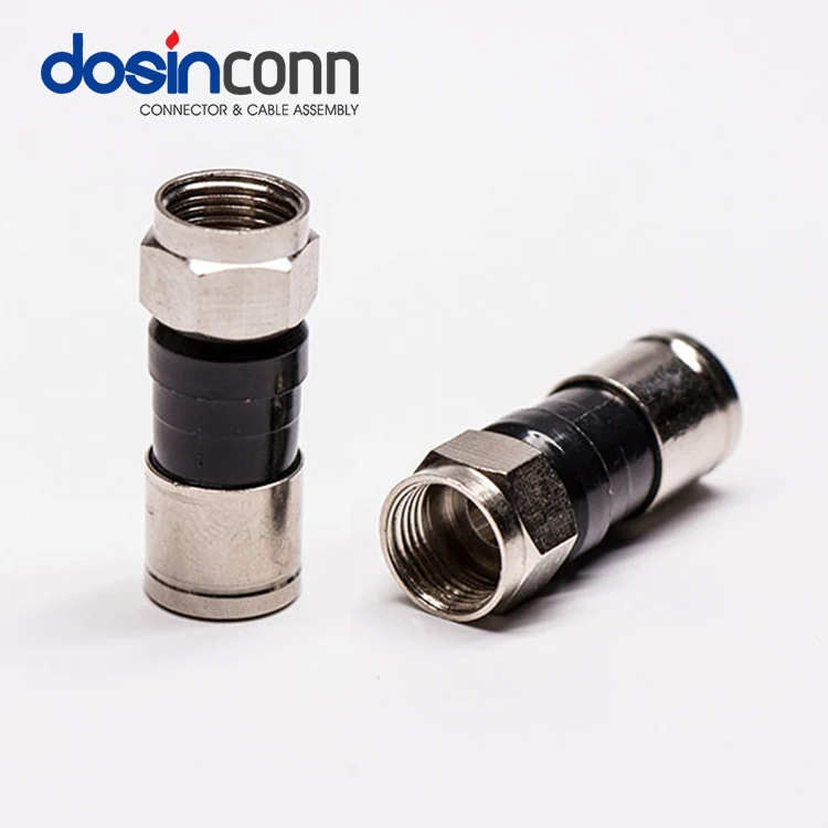 thumbnail image 2 of F Type RG11 Coax Cable Compression Fitting/Connector With Weather Seal O Ring 10PACK 2 of 11