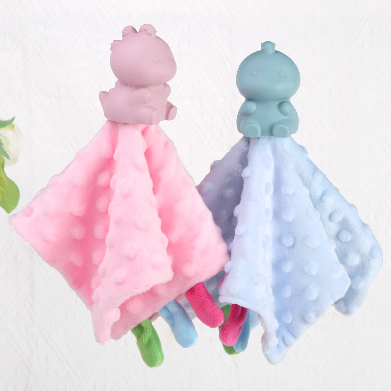 Baby Comforter Sleeping Blanket Teether Toy Super Soft Cotton Baby Lovey Security Blanket for Babies