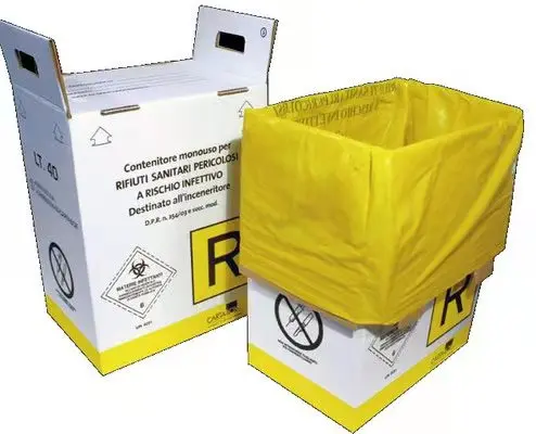 Safety Box Waste Syringe Needle Sharp Incinerator Carton Container 5L 7L 10l Disposable Incinerator Bin Box 5