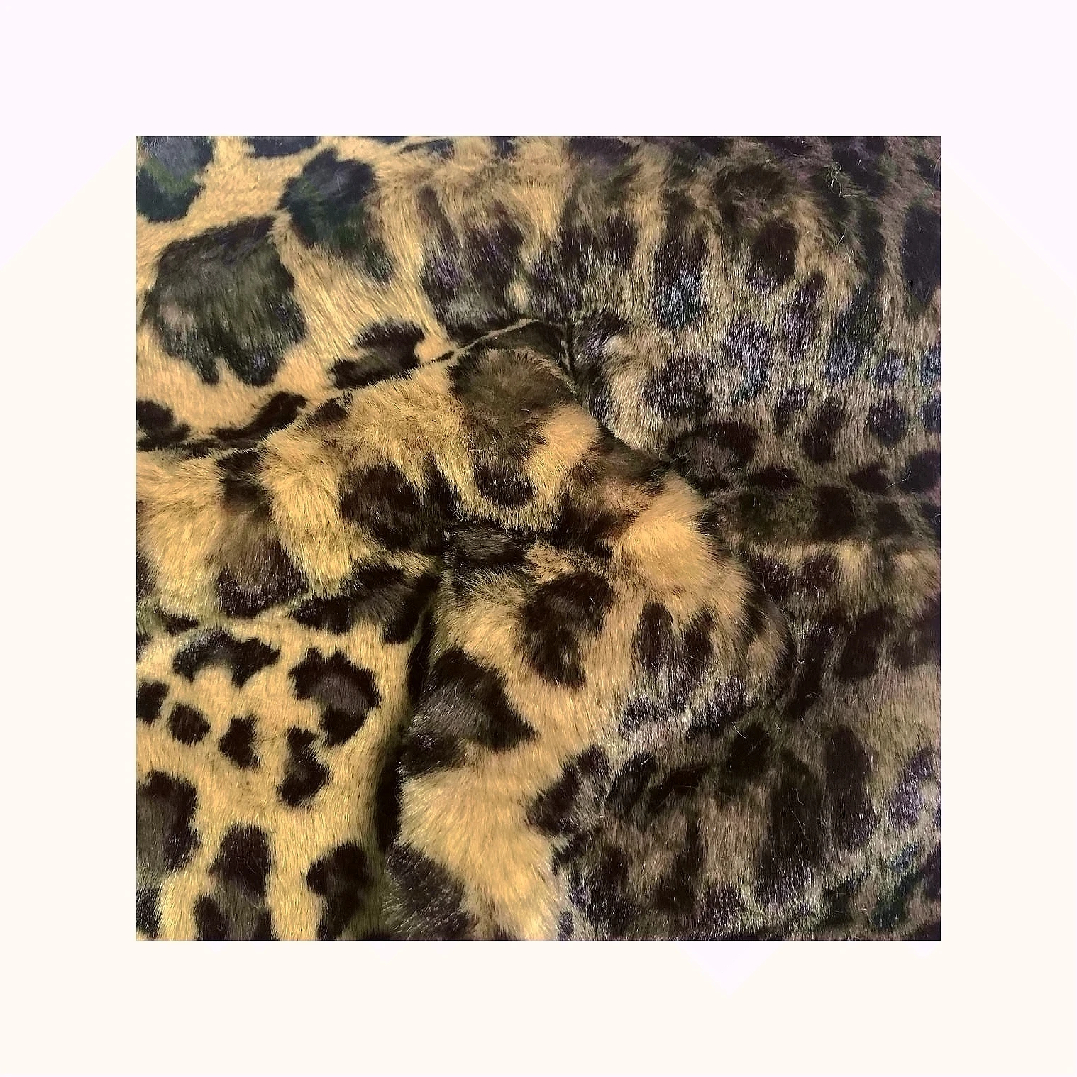 POLYESTER MADE SUPER SOFT LEOPARD FUR FABRIC