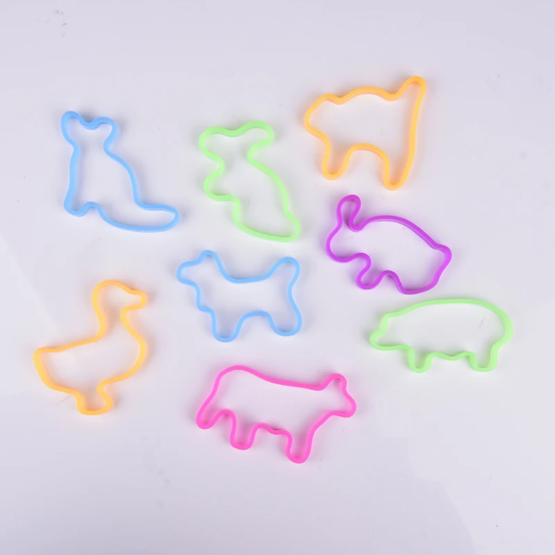 Резиновый браслет в форме животного, силиконовый браслет на запястье, эластичная резинка для маленькой девочки